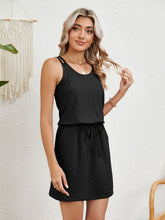 Load image into Gallery viewer, Eyelet Scoop Neck Sleeveless Dress ( 7 colors)