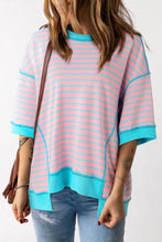 Load image into Gallery viewer, Striped Round Neck Half Sleeve T-Shirt
