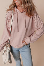 Load image into Gallery viewer, Rivet Drawstring Long Sleeve Hoodie