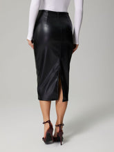 Load image into Gallery viewer, Slit Back Ruched Midi Skirt