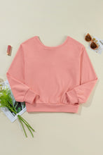 Load image into Gallery viewer, Bow Round Neck Long Sleeve Sweatshirt