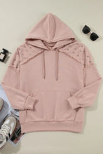 Load image into Gallery viewer, Rivet Drawstring Long Sleeve Hoodie