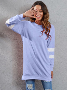 Full Size Striped Round Neck Long Sleeve T-Shirt (4 colors)