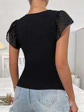 Load image into Gallery viewer, Swiss Dot Round Neck Cap Sleeve Top (4 colors)