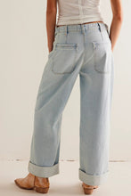 Load image into Gallery viewer, Washed Wide Leg Jeans with Pockets