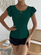 Load image into Gallery viewer, Swiss Dot Round Neck Cap Sleeve Top (4 colors)