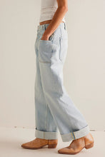 Load image into Gallery viewer, Washed Wide Leg Jeans with Pockets