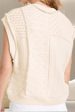 Load image into Gallery viewer, Cable-Knit Round Neck Sweater Vest
