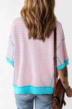 Load image into Gallery viewer, Striped Round Neck Half Sleeve T-Shirt