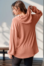 Load image into Gallery viewer, Double Take Full Size Half Button Long Sleeve Hoodie ( 3 colors)