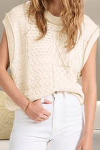 Load image into Gallery viewer, Cable-Knit Round Neck Sweater Vest