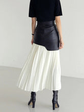 Load image into Gallery viewer, Pleated Contrast High Rise Skirt