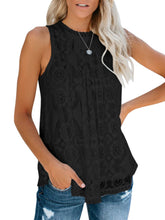 Load image into Gallery viewer, Lace Round Neck Tank
