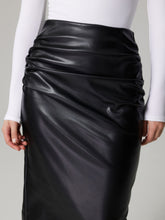 Load image into Gallery viewer, Slit Back Ruched Midi Skirt